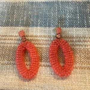 J. Crew Beaded Drop-Hoop Earrings